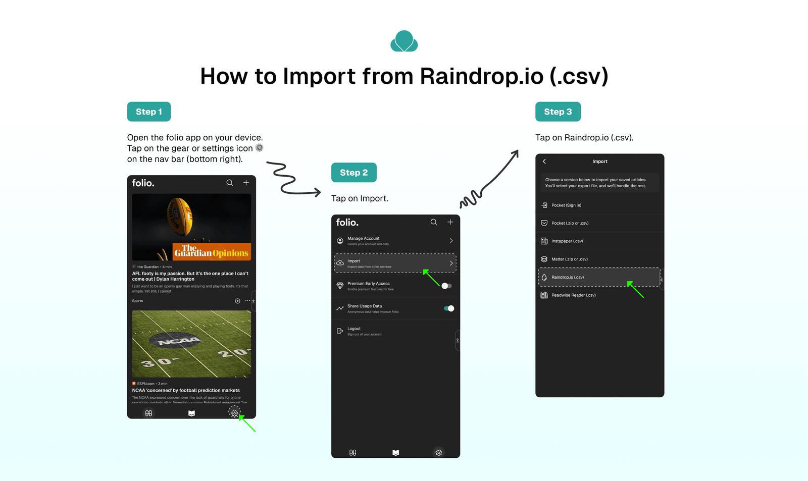 Raindrop.io Import