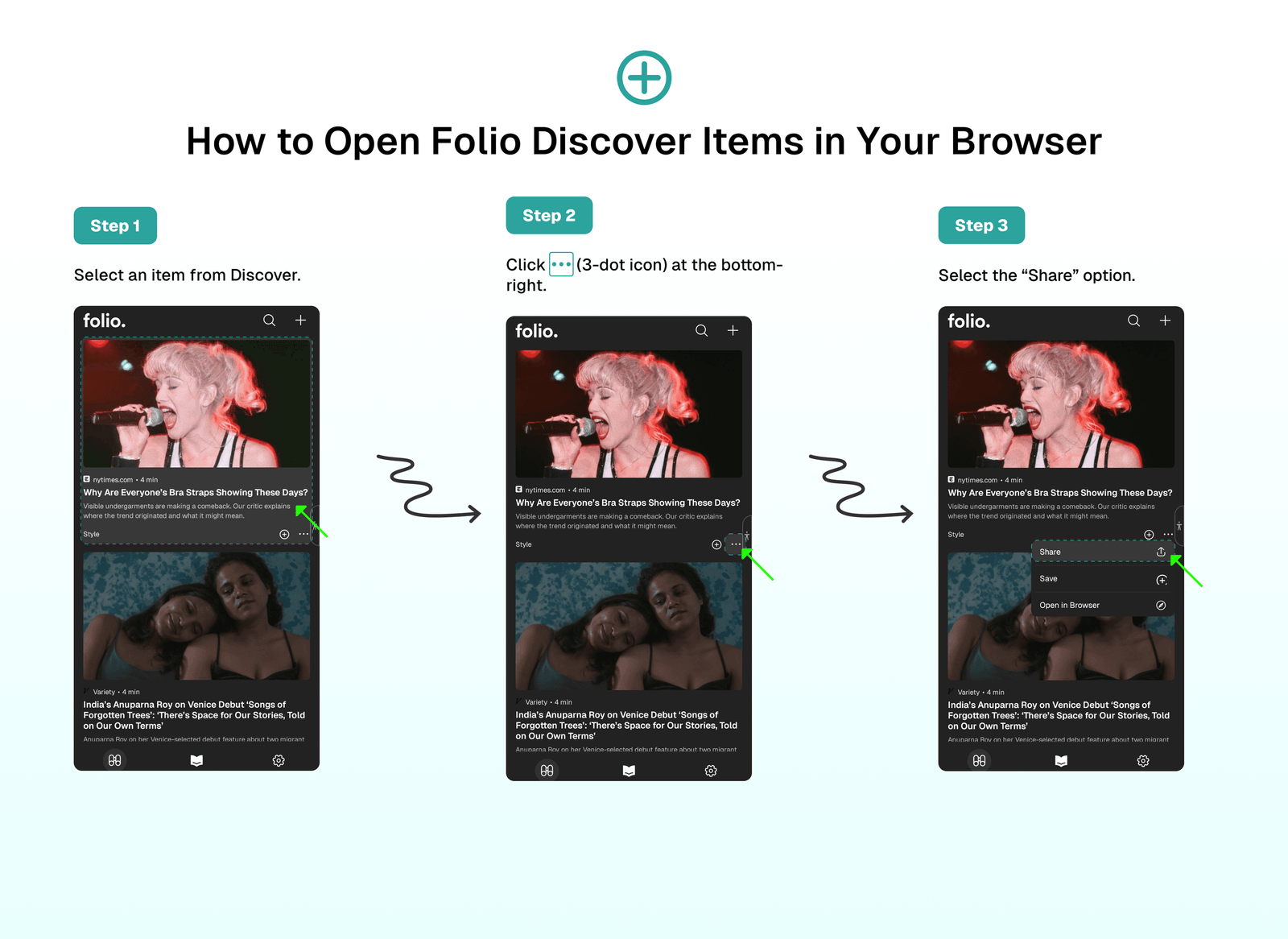 Share from Folio Discover
